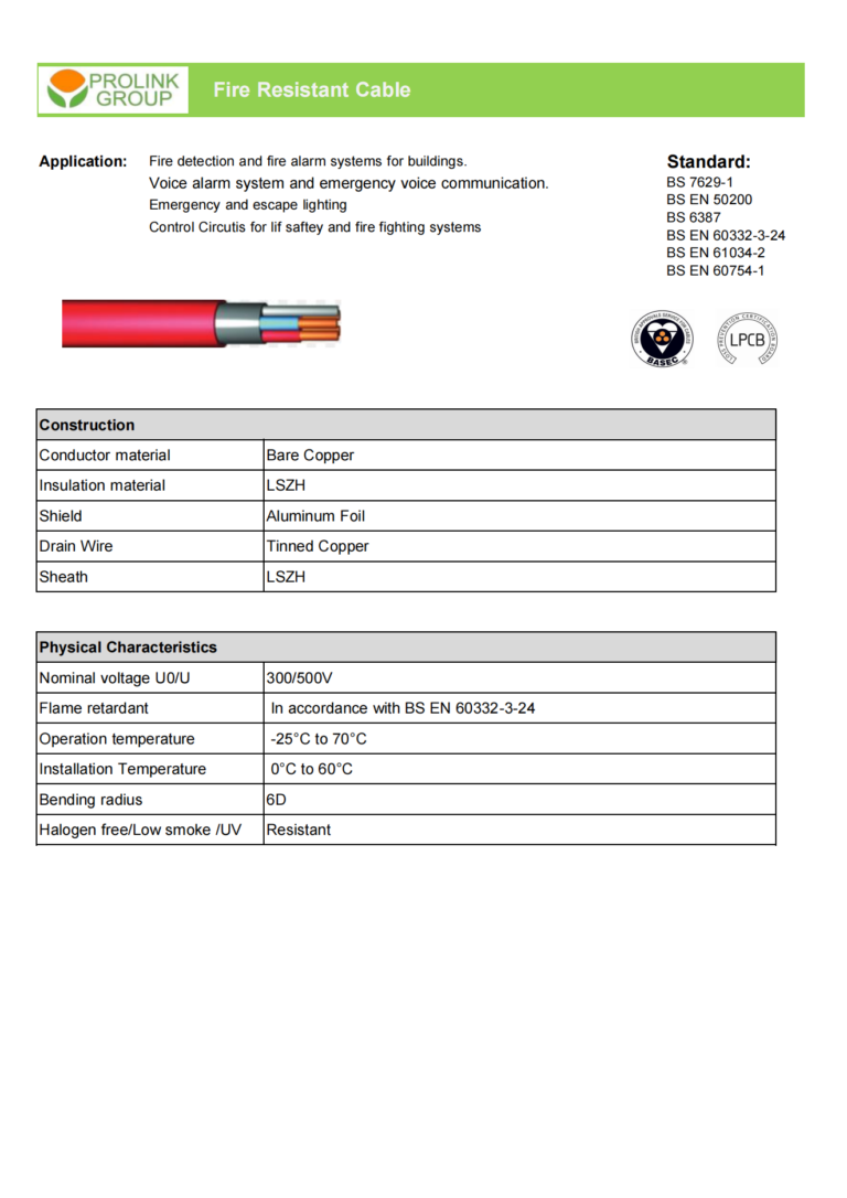 Fire Resistance Cable